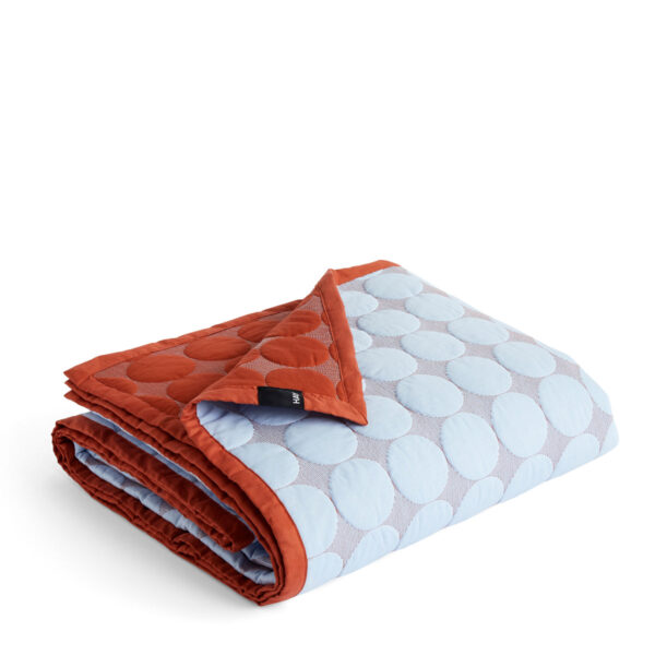 HAY Mega Dot Organic Sengetæppe - 245x235cm - Light Blue