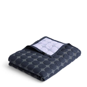HAY Mega Dot Organic Sengetæppe - 245x235cm - Midnight Blue