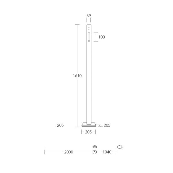 HerzBlut LED-gulvlampe Leonora, træ, læselampe, dæmpbar