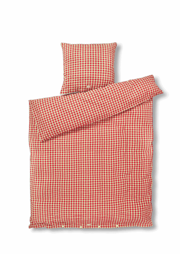 Juna - Bæk&Bølge Sengetøj 140x200 cm rød/gul