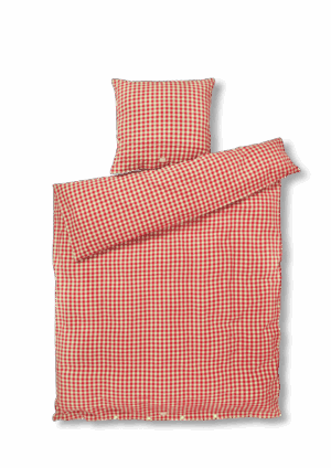 Juna - Bæk&Bølge Sengetøj 140x220 cm rød/gul