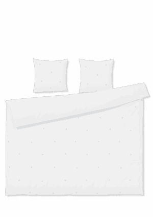 Juna - Daisy Sengetøj 200x220 cm hvid/lys blå