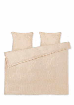 Juna - Monochrome Lines Sengetøj 200x220 cm okker/hvid