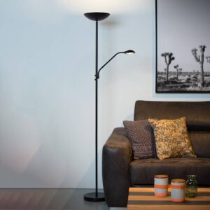 Zenith LED-uplight med LED-læselampe, sort
