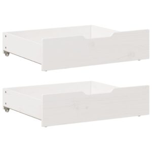 vidaXL sengeskuffer 2 stk. 75x55x17 cm massivt fyrretræ hvid
