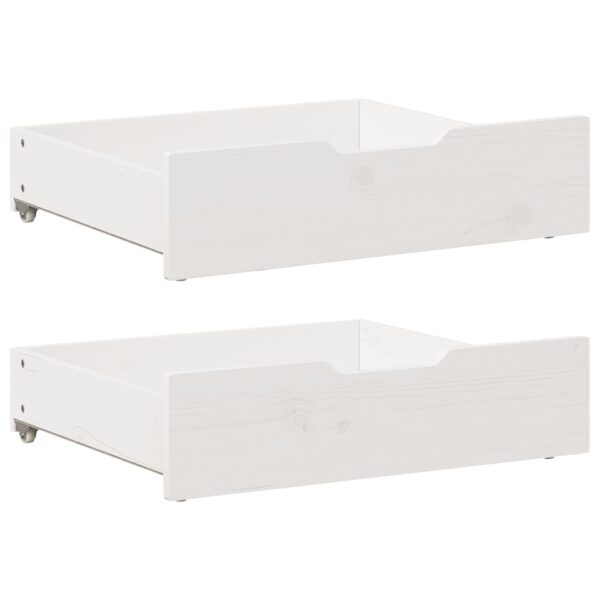 vidaXL sengeskuffer 2 stk. 75x55x17 cm massivt fyrretræ hvid