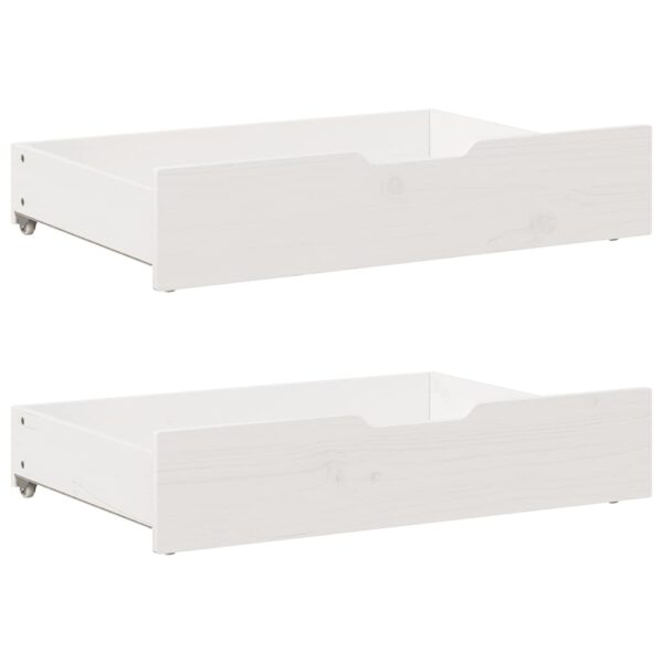 vidaXL sengeskuffer 2 stk. 80x55x17 cm massivt fyrretræ hvid