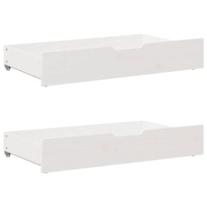 vidaXL sengeskuffer 2 stk. 90x55x17 cm massivt fyrretræ hvid