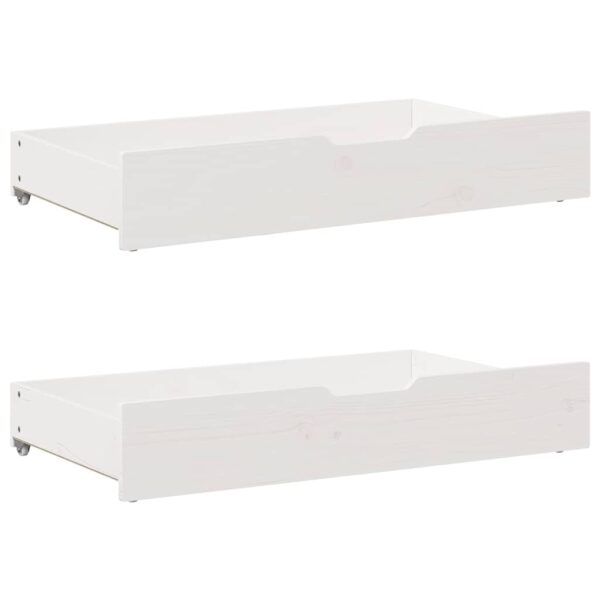 vidaXL sengeskuffer 2 stk. 90x55x17 cm massivt fyrretræ hvid