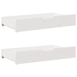 vidaXL sengeskuffer 2 stk. 95x55x17 cm massivt fyrretræ hvid