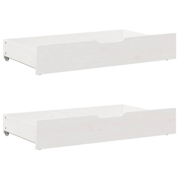 vidaXL sengeskuffer 2 stk. 95x55x17 cm massivt fyrretræ hvid