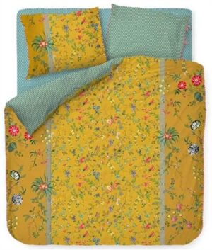 Blomstret sengetøj - 140x220 cm - Petites fleurs - Sengesæt med 2 i 1 design - 100% bomuld - Pip Studio sengetøj