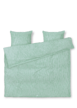 Juna - Monochrome Lines Sengetøj 200x220 cm grøn/hvid