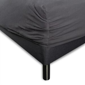 Stræklagen 90x200 cm - Gråt jerseylagen - IN Style faconlagen