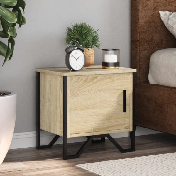 vidaXL sengebord 40x30x40 cm konstrueret træ sonoma-eg