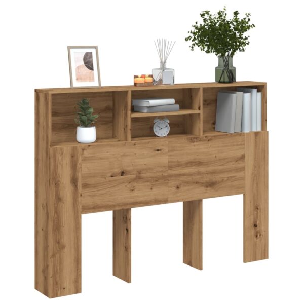 vidaXL sengegavl med opbevaring 140x19x103,5 cm kunsteg
