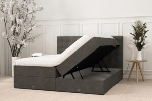 SÖVNN Freya Boxseng Med Opbevaring - 180x200 - Grå