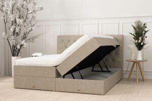 SÖVNN Freya Boxseng Med Opbevaring - 180x200 - Sand