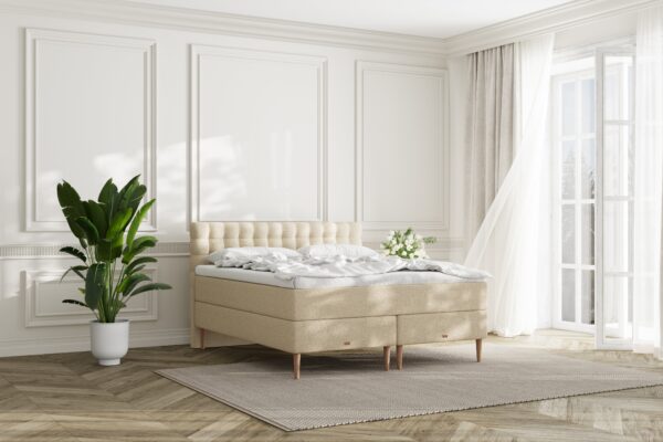 SÖVNN Mira Kontinentalseng - 210x210 - Lys Beige