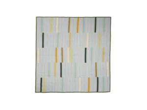 Hübsch - Twist Sengetæppe Block 260x260 Dark Green/Multi