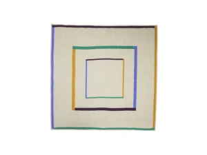 Hübsch - Twist Sengetæppe Square 260x260 Sand/Multi