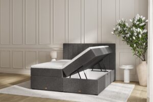 SÖVNN Ronja Boxseng Med Opbevaring - 180x200 - Grå