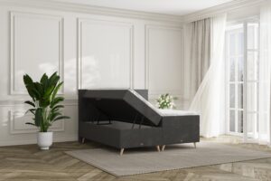 SÖVNN Thea Boxseng Med Opbevaring - 180x200 - Grå