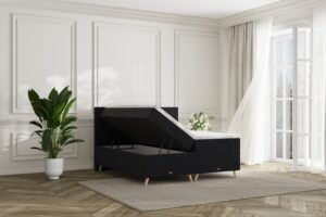 SÖVNN Thea Boxseng Med Opbevaring - 180x200 - Sort