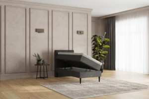 SÖVNN Zara Boxseng Med Opbevaring - 80x200 - Grå