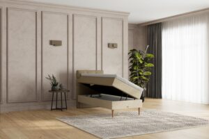 SÖVNN Zara Boxseng Med Opbevaring - 80x200 - Sand