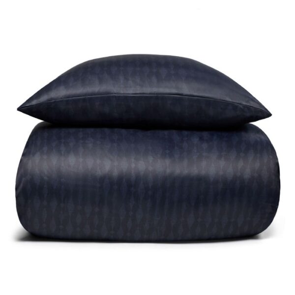 Dobbelt sengetøj 200x220 cm - Mønstret blåt sengesæt - Satin sengetøj - IN Style sengelinned