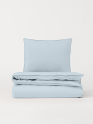 DAWN Percale sengetøj - Arctic Blue - 140x200 cm - 100% økologisk bomuld -