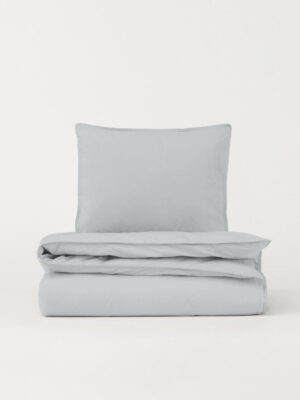 DAWN Percale sengetøj - Pearl Grey - 140x200 cm - 100% økologisk bomuld -