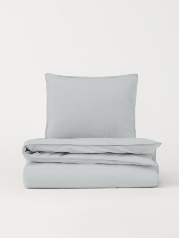 DAWN Percale sengetøj - Pearl Grey - 140x200 cm - 100% økologisk bomuld -