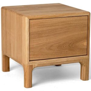 Flux sengebord i massiv egetræ på 40x40x40 cm