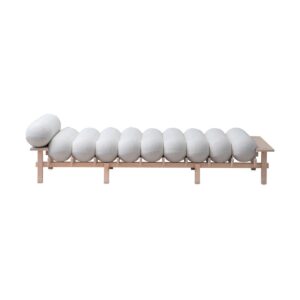 Gärsnäs Dag sovesofa Bøg-Barnum bouclé 01 Off white