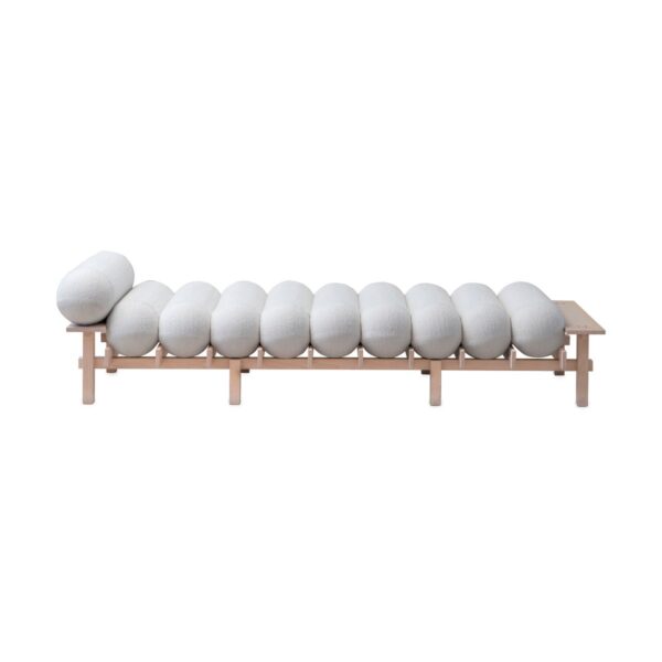 Gärsnäs Dag sovesofa Bøg-Barnum bouclé 01 Off white