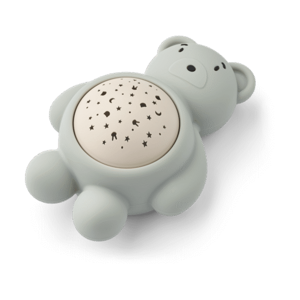 Liewood Manuel bear natlampe med projektor og lyd Dove blue
