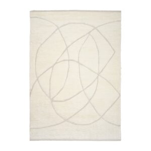 Linie Design Lineal Sweep uldtæppe White, 200x300 cm