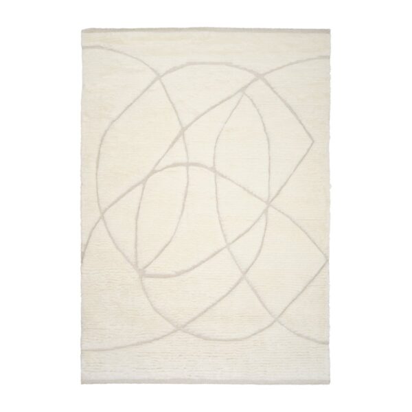 Linie Design Lineal Sweep uldtæppe White, 250x350 cm