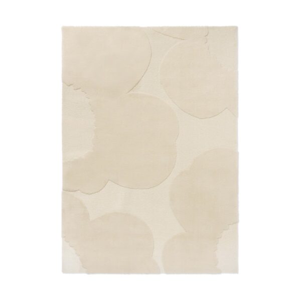 Marimekko Iso Unikko uldtæppe Natural White, 170x240 cm