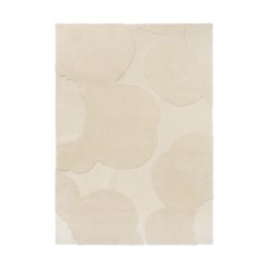 Marimekko Iso Unikko uldtæppe Natural White, 200x300 cm