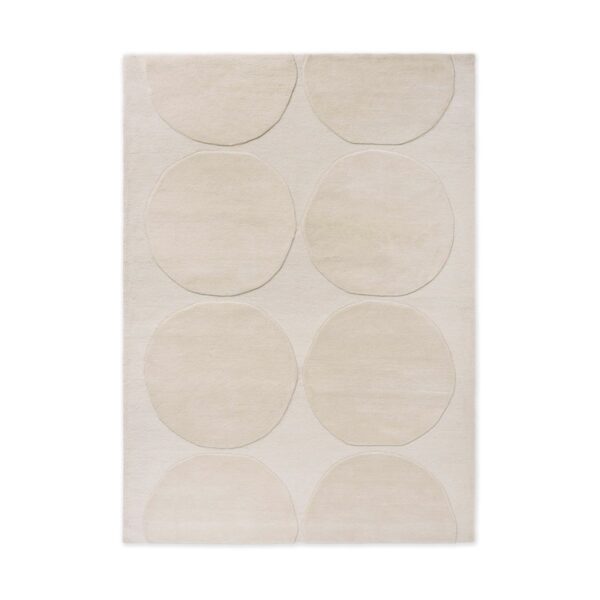 Marimekko Isot Kivet uldtæppe Natural White, 250x350 cm