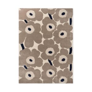 Marimekko Unikko uldtæppe Greige, 250x350 cm