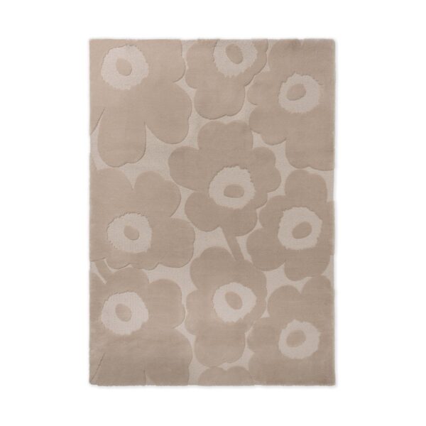 Marimekko Unikko uldtæppe Light Beige, 170x240 cm