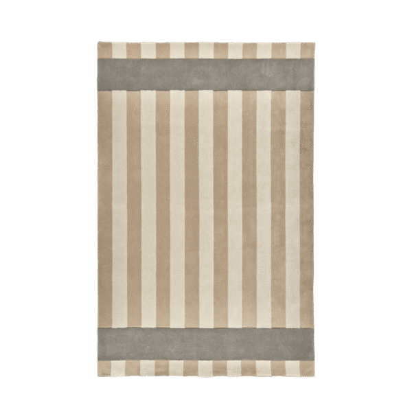 Scandi Living Aisles uldtæppe Beige, 200x300 cm