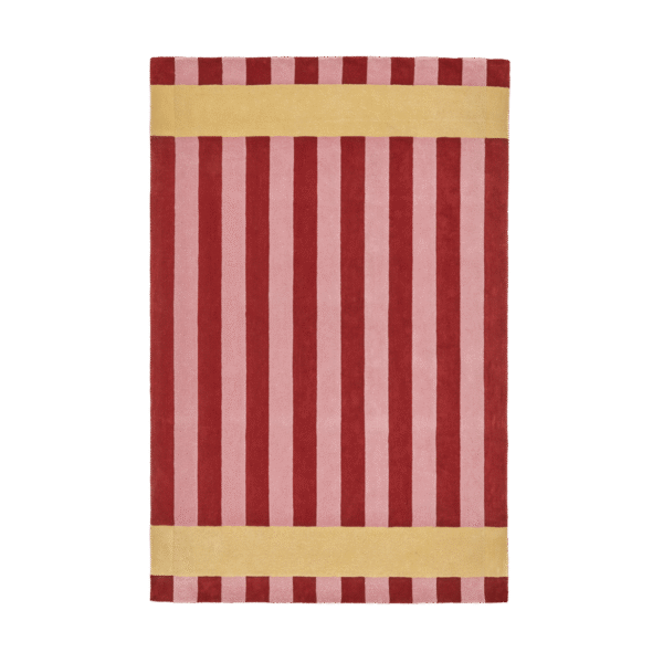 Scandi Living Aisles uldtæppe Rød, 170x240 cm