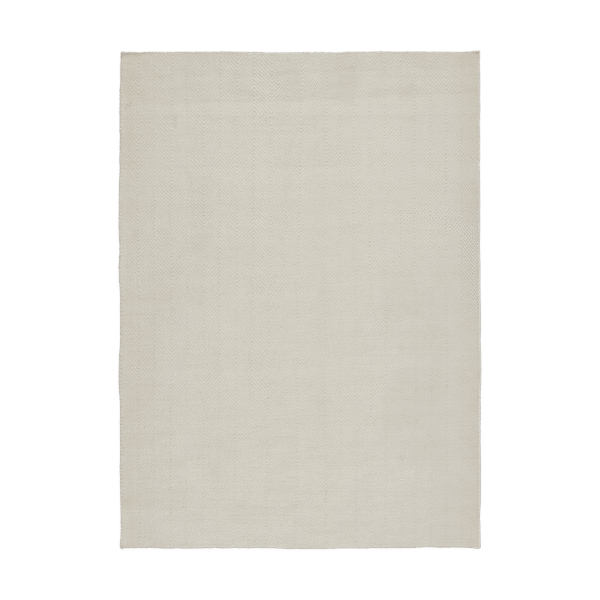 Scandi Living Furrow uldtæppe naturhvid 170x240 cm