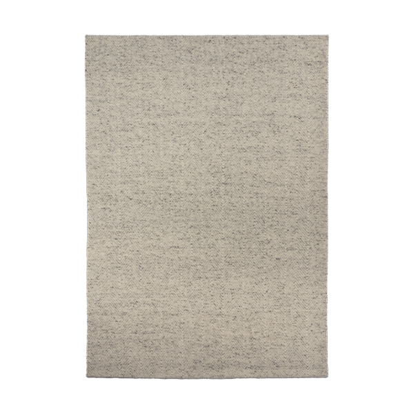 Scandi Living Furrow uldtæppe naturhvid/grå 170x240 cm