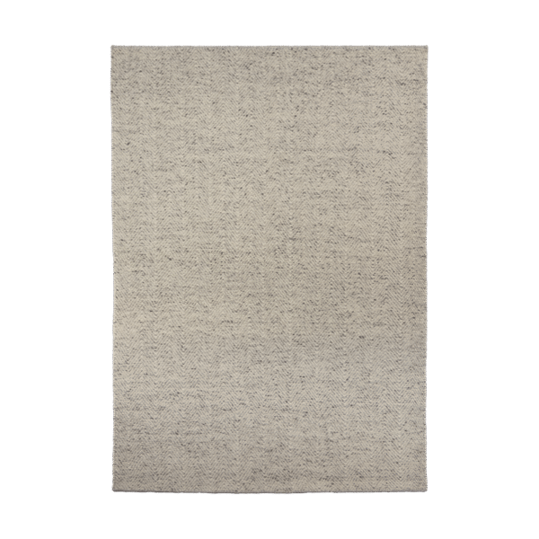 Scandi Living Furrow uldtæppe naturhvid/grå 200x300 cm